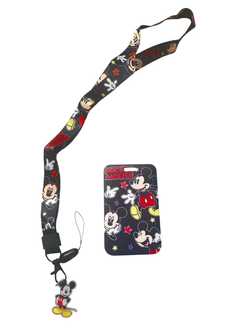 New Mouse Multicolor Lanyard with Card Holder and Charm